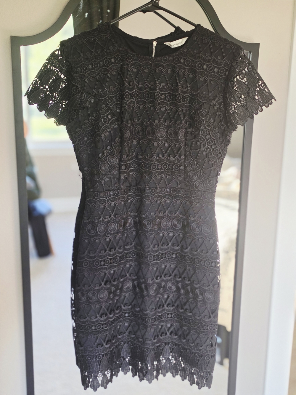 Francesca's Collections Black Lace Mini Dress